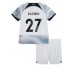 Billige Liverpool Darwin Nunez #27 Bortetrøye Barn 2022-23 Kortermet (+ korte bukser)